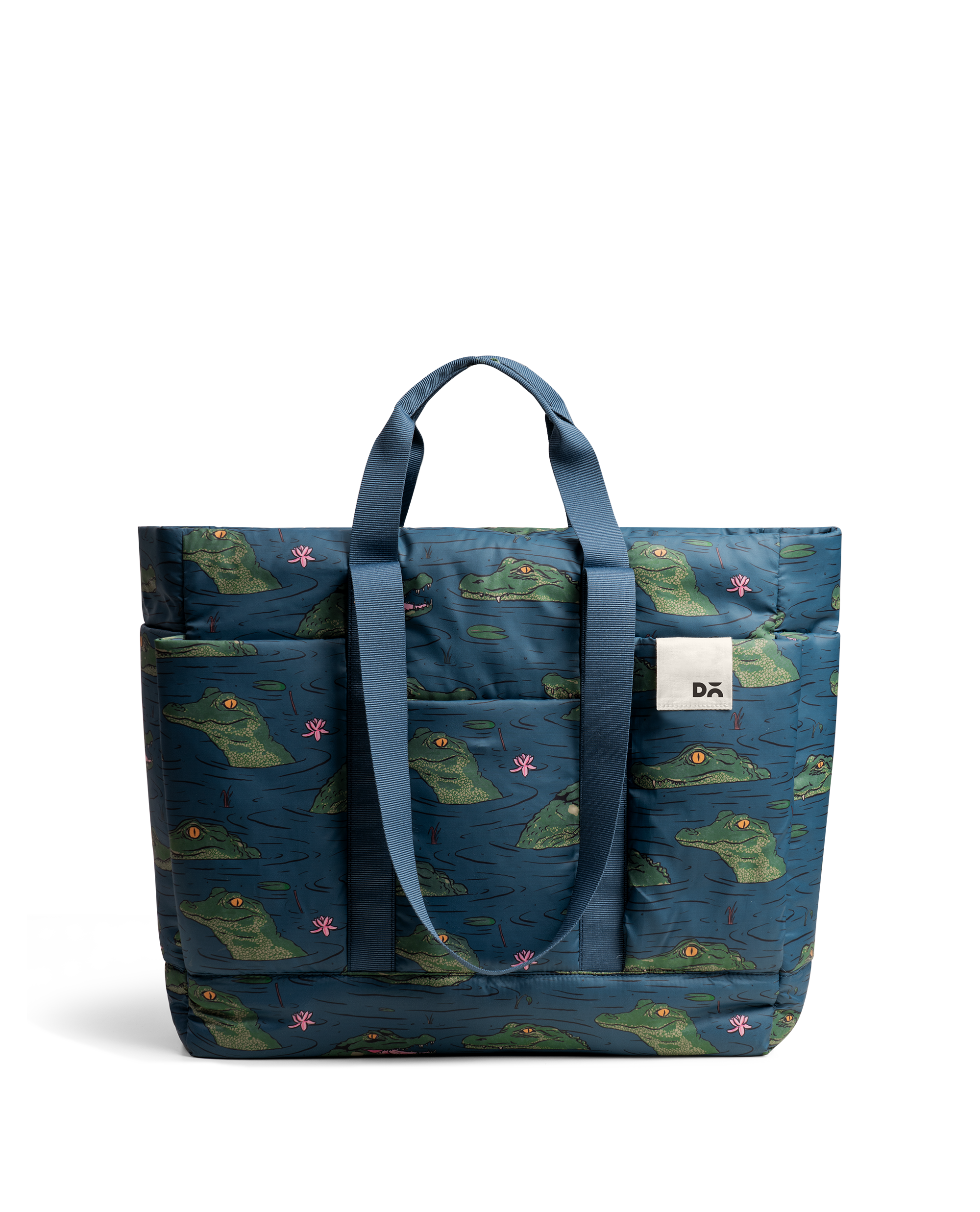 DailyObjects Womens Tote Shoulder Bag With Padded Laptop Compartments For  Upto 14 - Green Navy Blue