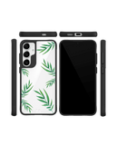 Clear Leaves Black Hybrid Clear Case Cover For Samsung Galaxy S24