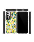 Lemony Leafy Black Hybrid Clear Case Cover For Samsung Galaxy S24 Plus