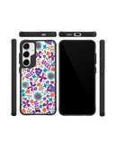 Lilac Bellflower Black Hybrid Clear Case Cover For Samsung Galaxy S24 Plus