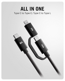 SURGE™ Kevlar Core 2-in-1 100W Apple Certified - MFi Charging Cable