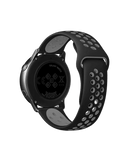 Black-Grey Annex Silicone WatchBand for Samsung/OnePlus/Fitbit Smartwatches