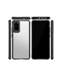 DailyObjects Black Hybrid Clear Case Cover for Samsung Galaxy S20 Plus