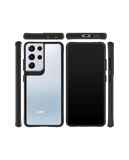 DailyObjects Icecream Sandwich Icon Black Hybrid Clear Case Cover For Samsung Galaxy S21 Ultra