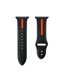 Black-Orange Two Tone Silicone Apple WatchBand (38/40/41mm)