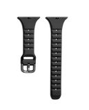 Black Ribbed Silicone Apple WatchBand (38/40/41mm)