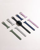 Black Ribbed Silicone Apple WatchBand (38/40/41mm)