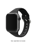 Black Ribbed Silicone Apple WatchBand (38/40/41mm)