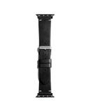 Black Two-stitch Handmade Leather Apple WatchBand (Black 38/40/41mm)