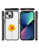 DailyObjects Clear Sunflower Black Hybrid Clear Phone Case Cover For iPhone 14 Plus