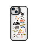Cat Mom Black Hybrid Clear Case Cover For iPhone 13