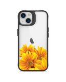 DailyObjects Clear Bright Sunflowers Black Hybrid Clear Phone Case Cover For iPhone 14 Plus