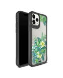 DailyObjects Clear Ferns & Flowers Black Hybrid Clear Case Cover For iPhone 11 Pro Max