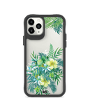 DailyObjects Clear Ferns & Flowers Black Hybrid Clear Case Cover For iPhone 11 Pro Max