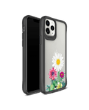 DailyObjects Clear Flowers And Daisy Black Hybrid Clear Case Cover For iPhone 11 Pro