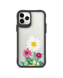 DailyObjects Clear Flowers And Daisy Black Hybrid Clear Case Cover For iPhone 11 Pro