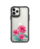 DailyObjects Clear Hibiscus Black Hybrid Clear Case Cover For iPhone 11 Pro