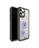 DailyObjects Clear Mauve & White Flowers Black Hybrid Clear Case Cover For iPhone 11 Pro Max