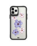 DailyObjects Clear Mauve & White Flowers Black Hybrid Clear Case Cover For iPhone 11 Pro Max