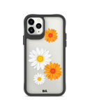 DailyObjects Clear Painted Flowers Black Hybrid Clear Case Cover For iPhone 11 Pro Max