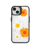 DailyObjects Clear Painted Flowers Black Hybrid Clear Phone Case Cover For iPhone 15 Plus