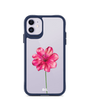 DailyObjects Clear Painted Hibiscus Blue Hybrid Clear Case Cover For iPhone 11