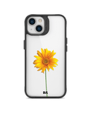 DailyObjects Clear Sunflower Black Hybrid Clear Case Cover For iPhone 13 Mini