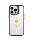 DailyObjects Clear White Daisy Black Hybrid Clear Case Cover For iPhone 13 Pro Max