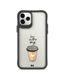 DailyObjects Coffee Is Love Black Hybrid Clear Case Cover For iPhone 11 Pro Max