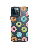 DailyObjects Doughnut Icon Black Hybrid Clear Case Cover For iPhone 12 Pro