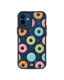 DailyObjects Doughnut Icon Black Hybrid Clear Case Cover For iPhone 12