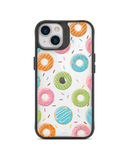 DailyObjects Doughnut Icon Black Hybrid Clear Case Cover For iPhone 13 Mini