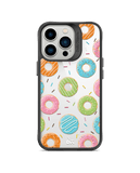 DailyObjects Doughnut Icon Black Hybrid Clear Case Cover For iPhone 13 Pro Max