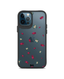 DailyObjects Floating Flowers Black Hybrid Clear Case Cover For iPhone 12 Pro