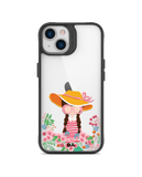 DailyObjects Flower Nerd Black Hybrid Clear Phone Case Cover For iPhone 14 Plus