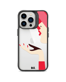 DailyObjects Flying Kiss Black Hybrid Clear Phone Case Cover For iPhone 14 Pro