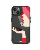 Flying Kiss Blue Hybrid Clear Phone Case Cover For iPhone 14