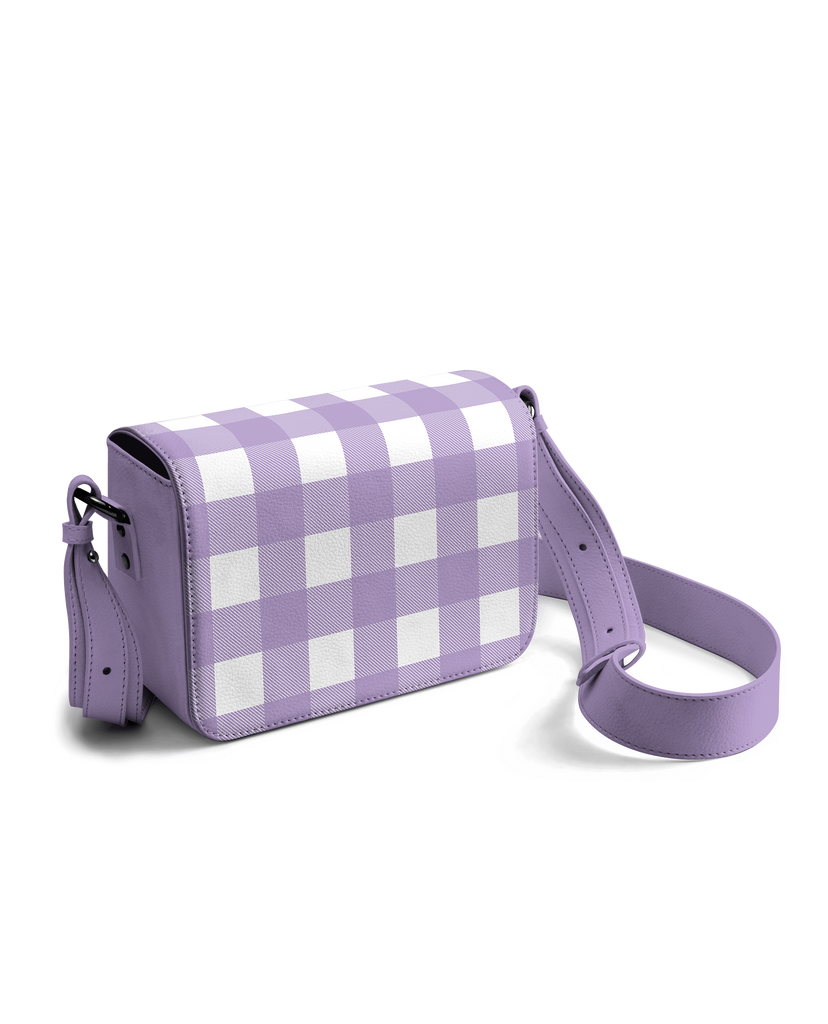 DailyObjects Multicolor Sling Bag Lavender Gingham Sol Box