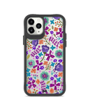 DailyObjects Lilac Bellflower Black Hybrid Clear Case Cover For iPhone 11 Pro