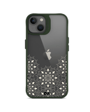 Mandala Flake Off White Blue Hybrid Clear Phone Case Cover For iPhone 14 Plus