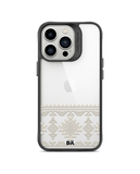 DailyObjects Mandala Tattoo Off White Black Hybrid Clear Case Cover For iPhone 13 Pro