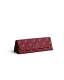 Maroon Feathers - Foldaway Slim Eyewear/Sunglass Case