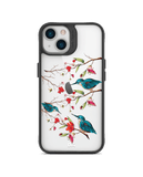 DailyObjects Melody Birds Black Hybrid Clear Phone Case Cover For iPhone 14 Plus