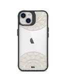 DailyObjects Off White Mandala Black Hybrid Clear Case Cover For iPhone 13 Mini