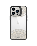 DailyObjects Off White Mandala Black Hybrid Clear Phone Case Cover For iPhone 14 Pro Max