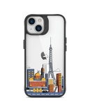 DailyObjects Paris Skyline Black Hybrid Clear Case Cover For iPhone 13 Mini