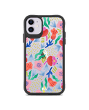 DailyObjects Pastel Tulips Black Hybrid Clear Case Cover For iPhone 11