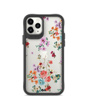 DailyObjects Periwinkle & Roses Black Hybrid Clear Case Cover For iPhone 11 Pro Max