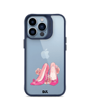 DailyObjects Pink Stilettos Blue Hybrid Clear Case Cover For iPhone 13 Pro Max