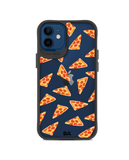 DailyObjects Pizza Slice Icon Black Hybrid Clear Case Cover For iPhone 12